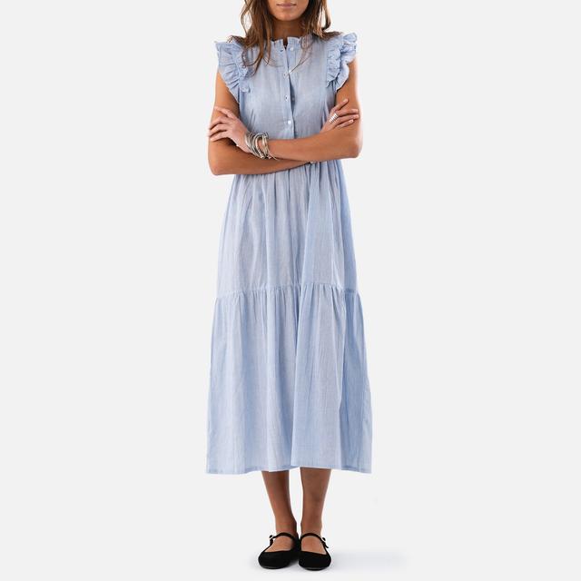 Lollys Laundry Harriet Striped Cotton-Poplin Maxi Dress - XS on Productcaster.