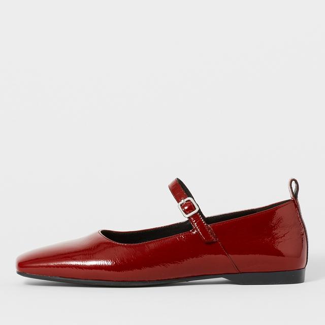 Vagabond Women's Delia Patent Leather Mary-Jane Flats - Dark Red - UK 6 on Productcaster.