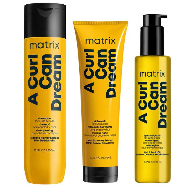 Matrix A Curl Can Dream Cleansing Shampoo 300ml, Hair Mask 250ml and Moisturising Hair Oil 150ml Bundle for Curls and Coils on Productcaster.