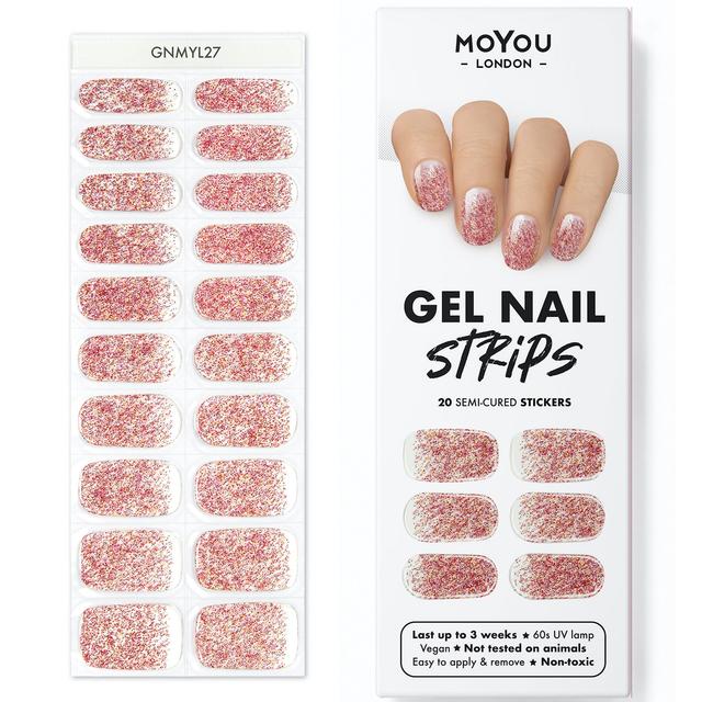 MoYou Gel Nail Strip - Glitters (Various Options) - Glitter Punch on Productcaster.