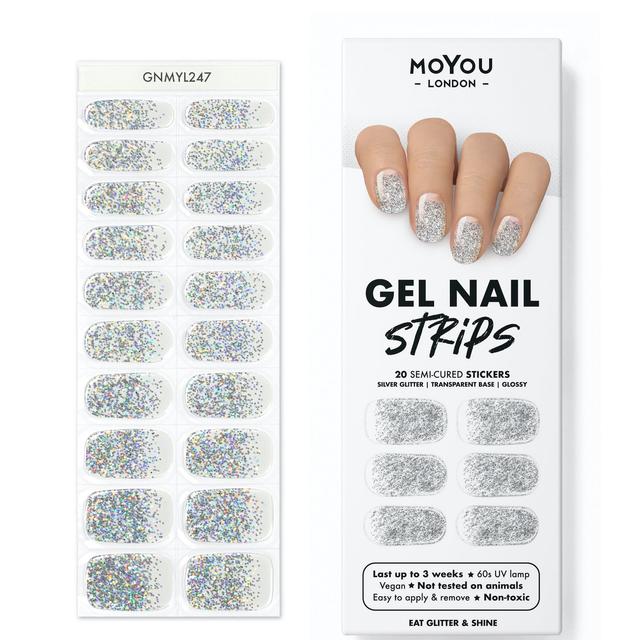 MoYou Gel Nail Strip - Glitters (Various Options) - Eat Glitter and Shine on Productcaster.