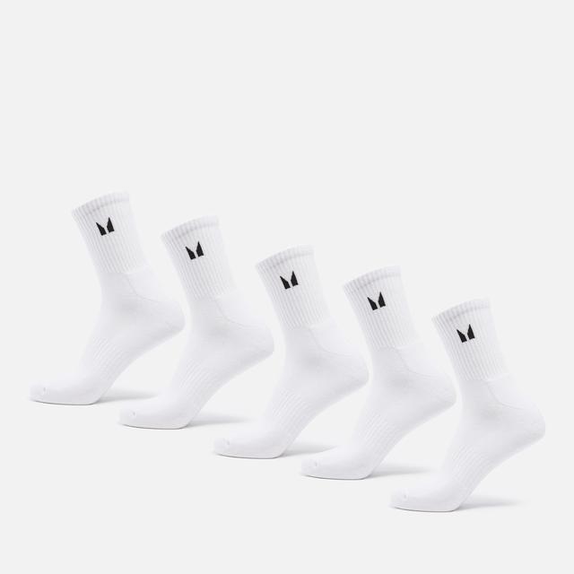 MP Unisex Crew Socks (5 Pack) - White - UK 9-11 on Productcaster.