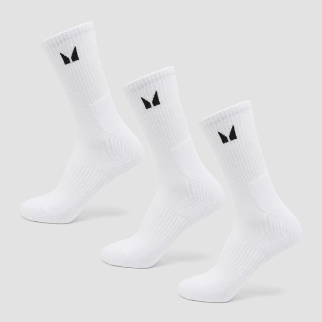 MP Unisex Crew Socks (3 Pack) - White - UK 12-14 on Productcaster.