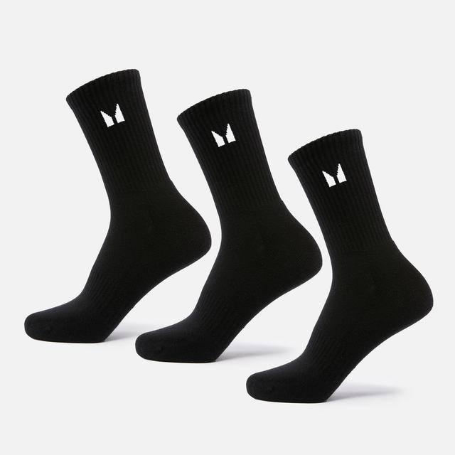 MP Unisex Crew Socks (3 Pack) - Black - UK 6-8 on Productcaster.