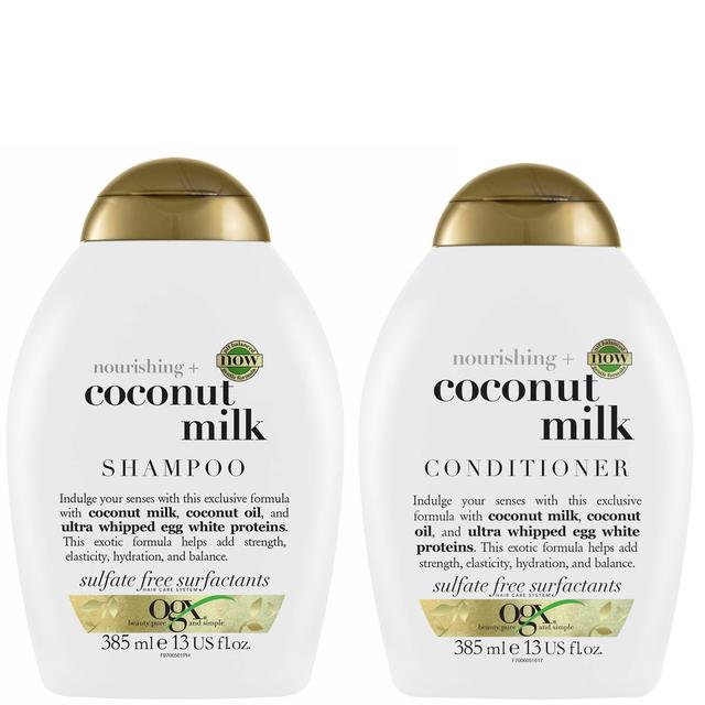 OGX Nourishing+ Coconut Milk Shampoo and Conditioner Bundle for Strong Hair on Productcaster.