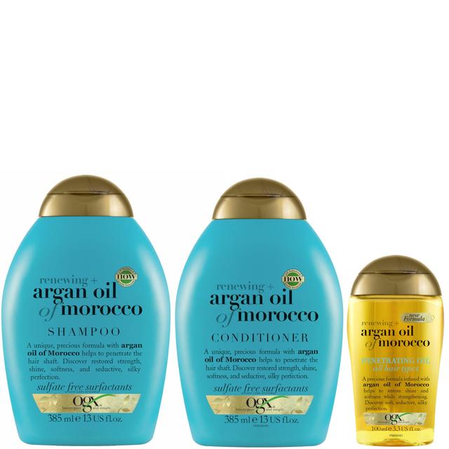 OGX Renewing+ Argan Oil of Morocco Regime Bundle for Shiny Hair on Productcaster.