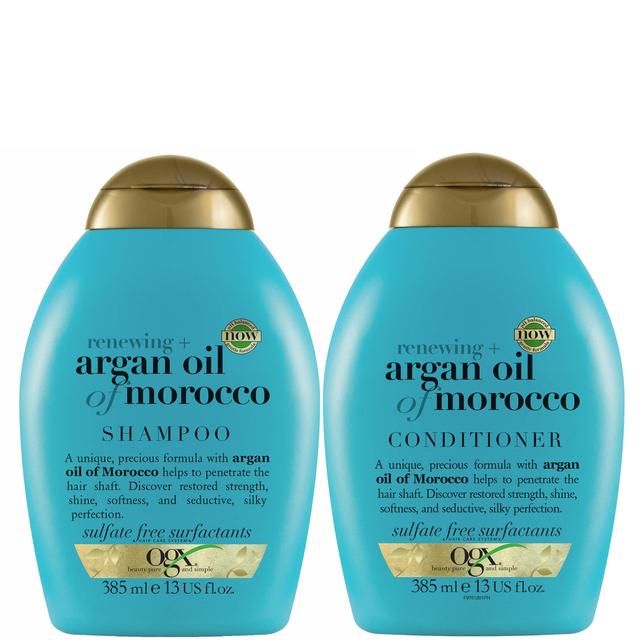 OGX Renewing+ Argan Oil of Morocco Shampoo and Conditioner Bundle for Shiny Hair on Productcaster.