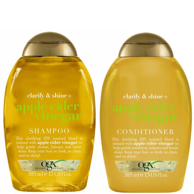 OGX Clarify and Shine+ Apple Cider Vinegar Shampoo and Conditioner Bundle for Cleansed Hair on Productcaster.