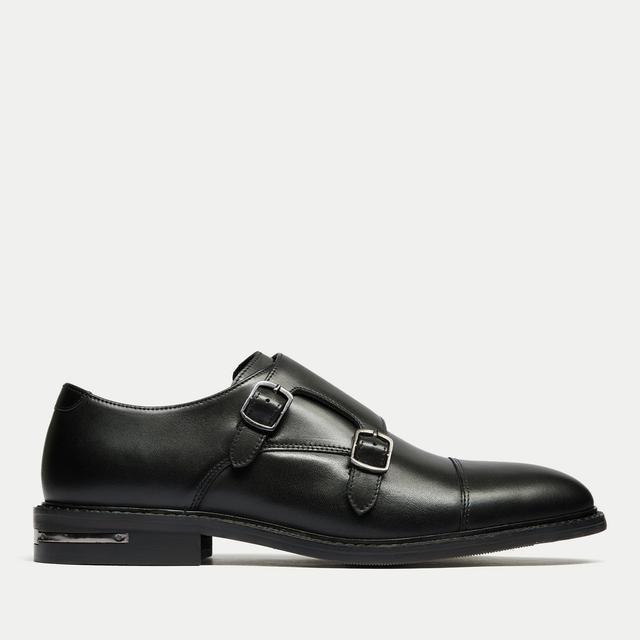 Walk London Men's Oliver Leather Monk Shoes - UK 8 on Productcaster.