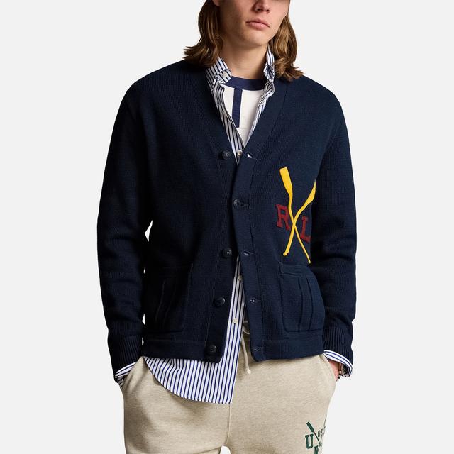 Polo Ralph Lauren Varsity Cotton Knit Cardigan - M on Productcaster.