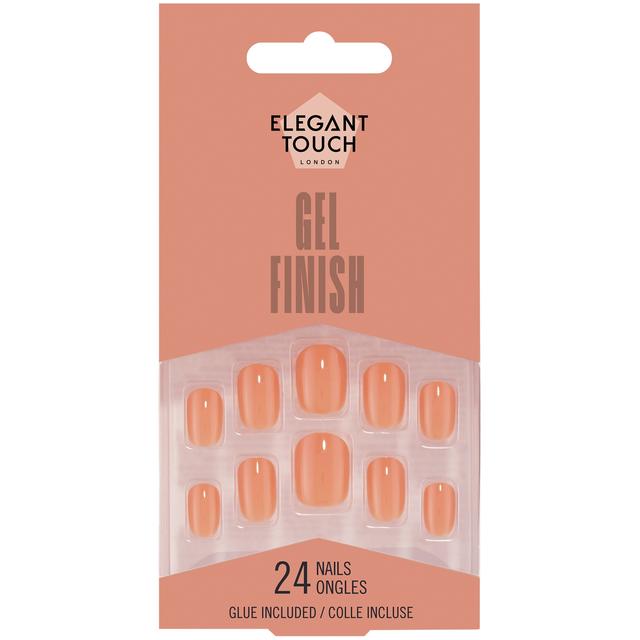 Elegant Touch False Nails Gel Finish - Apricot Crush on Productcaster.