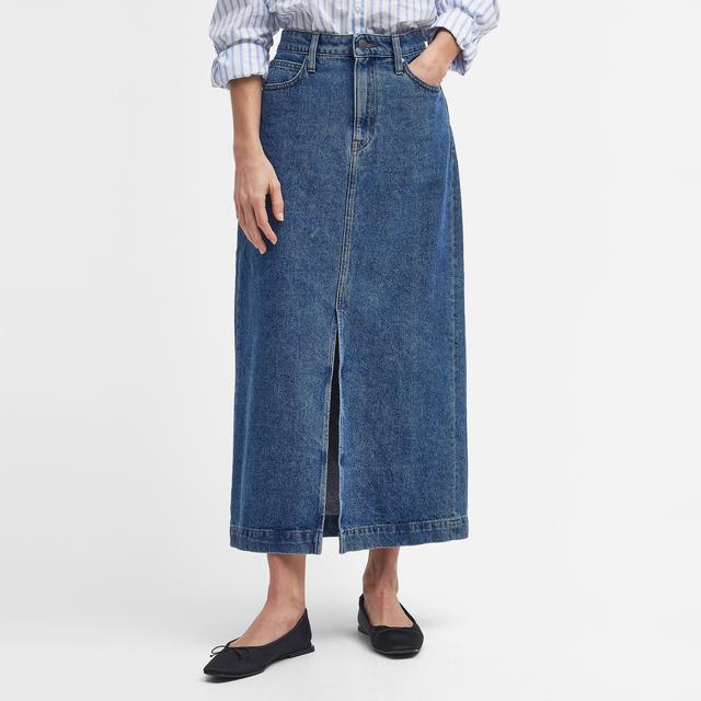 Barbour Ella Denim Midi Skirt - UK 10 on Productcaster.