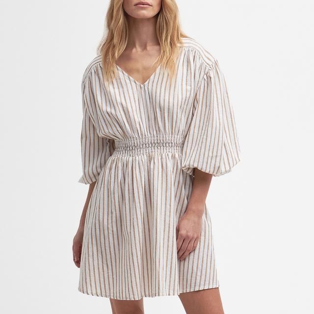 Barbour Ella Striped Cotton-Blend Dress - UK 14 on Productcaster.