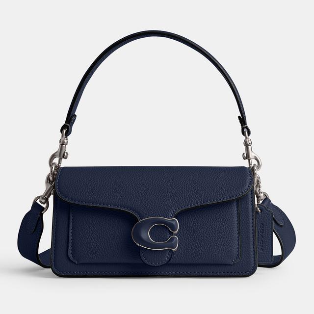 Coach Tabby 20 Pebble-Grain Leather Shoulder Bag Blue on Productcaster.