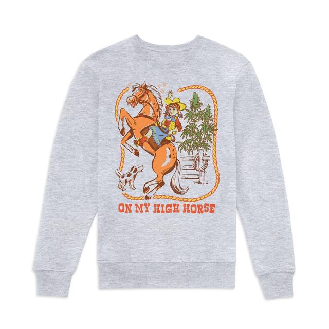 Steven Rhodes On My High Horse Sweatshirt - Grey - XS on Productcaster.