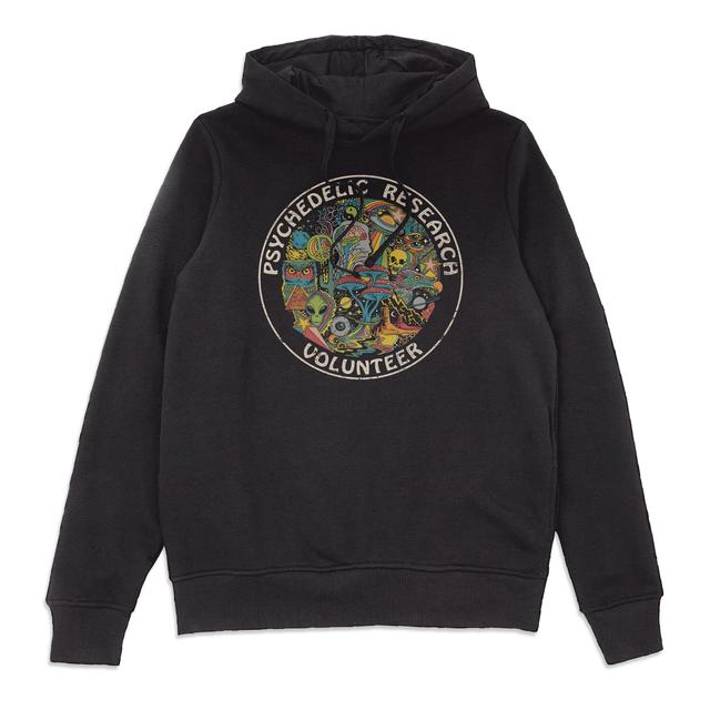 Steven Rhodes Psychedelic Research Volunteer Hoodie - Black - L on Productcaster.