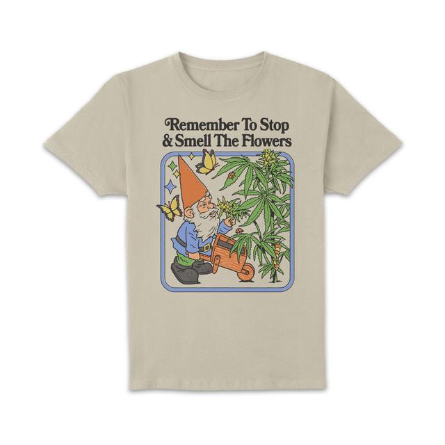 Steven Rhodes Stop And Smell The Flowers Unisex T-Shirt - Cream - M on Productcaster.