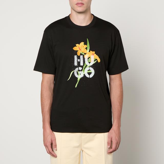 HUGO Dilablumi Floral Cotton-Jersey T-Shirt - XXL on Productcaster.