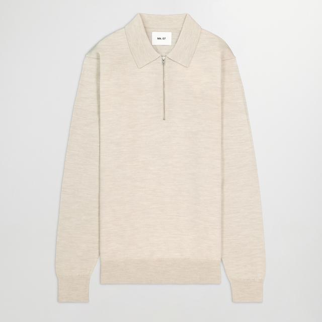 NN.07 Sergio Wool Quarter-Zip Polo Shirt - M on Productcaster.