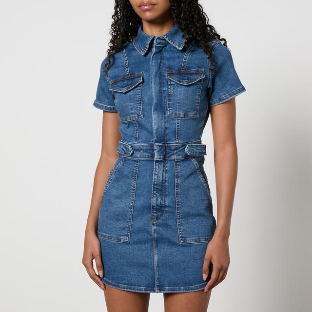 Good American Fit For Success Denim Mini Dress - XL on Productcaster.