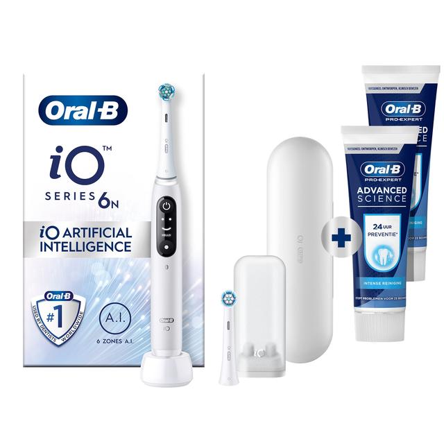 Oral-B iO 6N Elektrische Tandenborstel Wit - With Toothpaste - Tandenborstel on Productcaster.