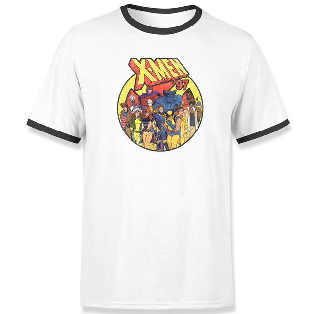 X-Men Group Unisex Ringer T-Shirt - White/Black - M on Productcaster.