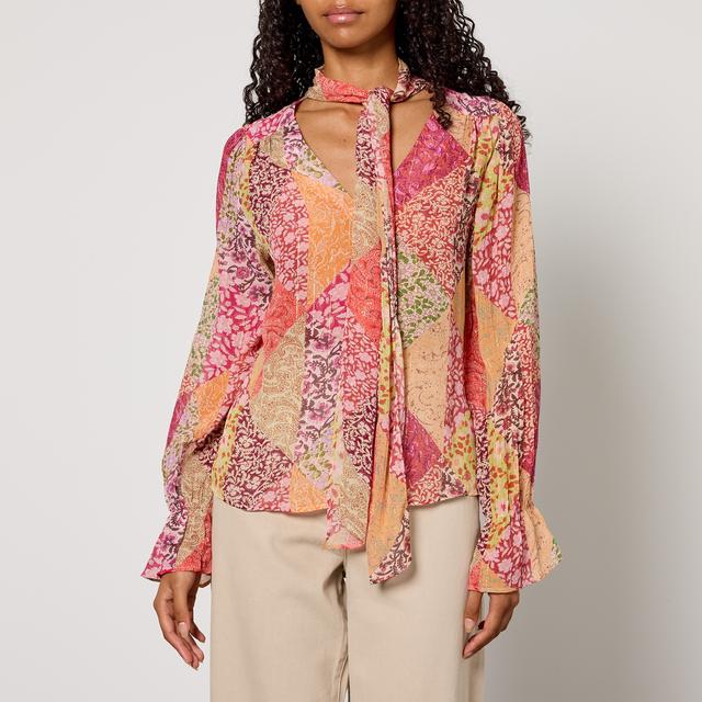 RIXO Jovie Printed Georgette Blouse - UK 10 on Productcaster.