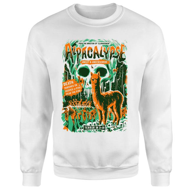 Threadless - Alpacalypse! Sweatshirt - White - XL on Productcaster.