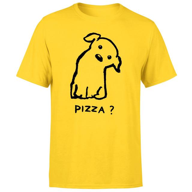 Threadless - Is It Pizza Time Unisex T-Shirt - Yellow - XS on Productcaster.