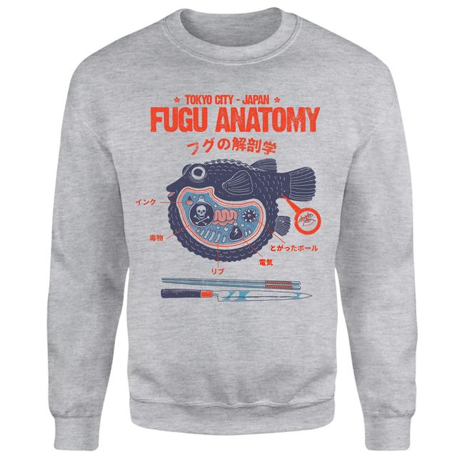 Threadless - Fugu Anatomy Sweatshirt - Grey - S on Productcaster.