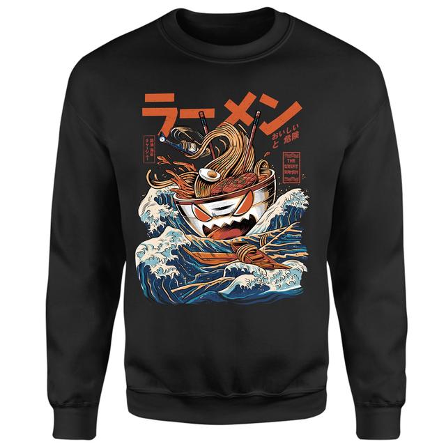 Threadless - The Black Great Ramen Sweatshirt - Black - XL on Productcaster.