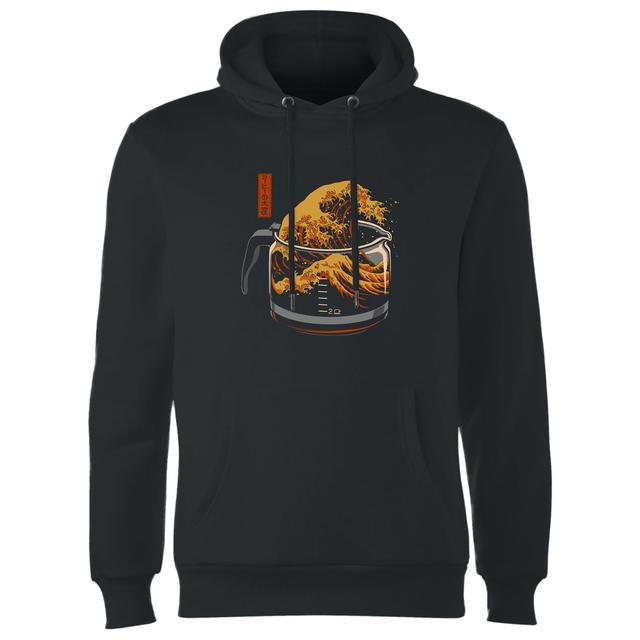 Threadless - The Great Wave Of Coffee Hoodie - Black - L on Productcaster.