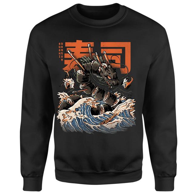 Threadless - The Black Sushi Dragon Sweatshirt - Black - L on Productcaster.