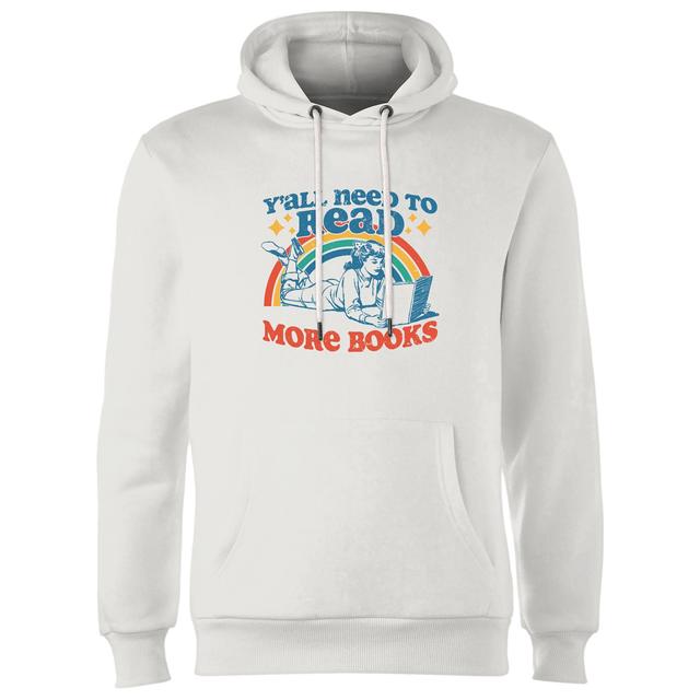 Threadless - Y'all Need To Read More Books Hoodie - White - XXL on Productcaster.