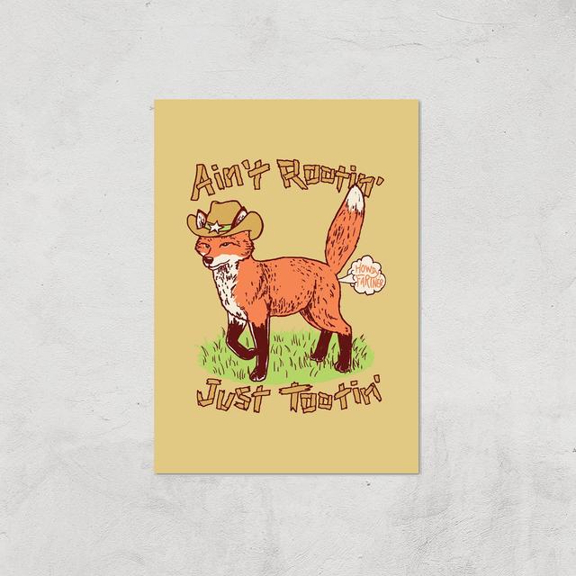 Threadless - Ain't Rootin' Just Tootin' Giclee Art Print - A4 - Print Only on Productcaster.