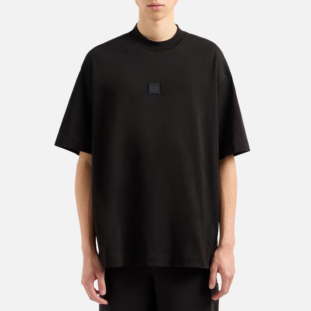 Armani Exchange Men's Black Edition Small Patch Logo T-Shirt - Black - S on Productcaster.