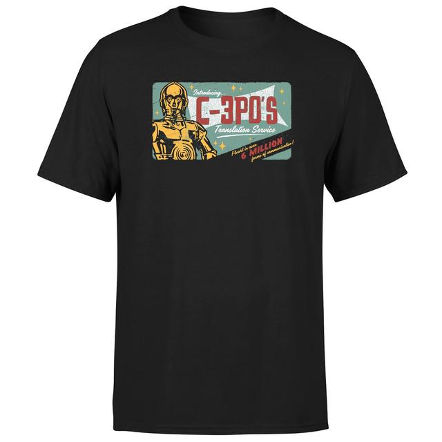 Star Wars C3P0 Translations Unisex T-Shirt - Black - XXL on Productcaster.