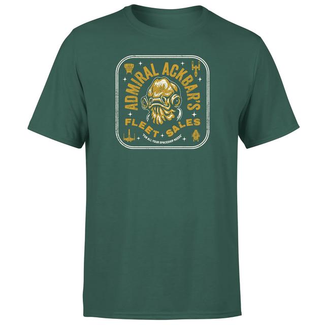 Star Wars Admiral Ackbar's Fleet Sales Unisex T-Shirt - Green - XL on Productcaster.