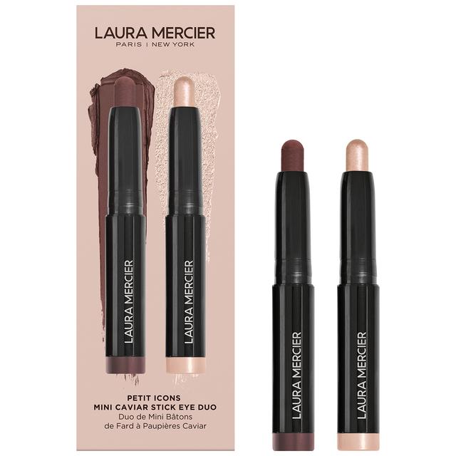 Laura Mercier Petit Icons Mini Caviar Stick Eye Shadow Duo - Rosegold, Dark Cacao - 1g x 2 on Productcaster.