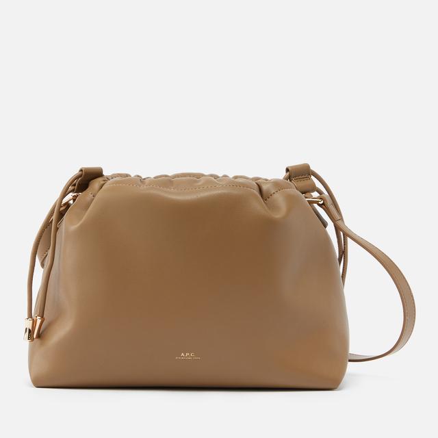 A.P.C. Ninon Faux Leather Crossbody Bag Green on Productcaster.