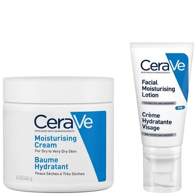 CeraVe Evening Moisturising Routine for Dry Skin, Face and Body Moisturiser with Hyaluronic Acid on Productcaster.