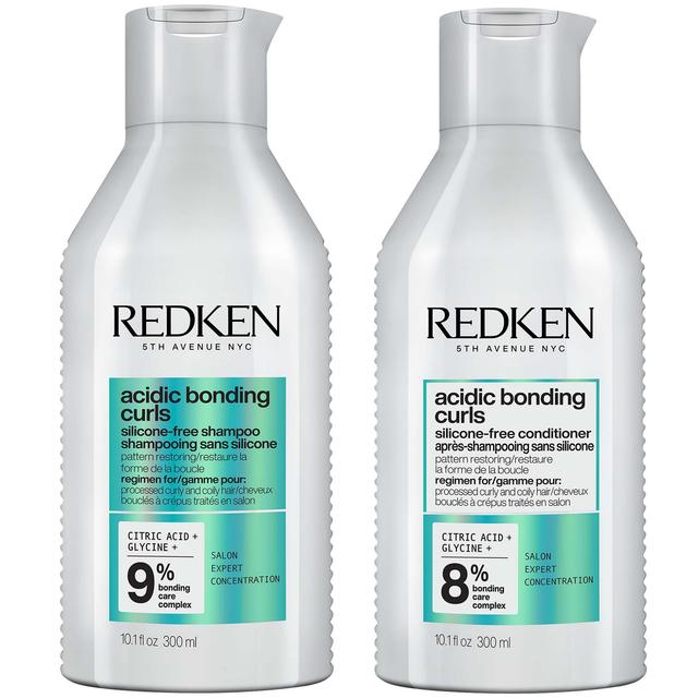 Redken Acidic Bonding Curls Shampoo 300ml and Conditioner 300ml Bundle for Damaged Curly & Coily Hair, Curl Defining on Productcaster.