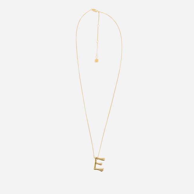 Astrid & Miyu Initial Bold 18K Gold-Plated Necklace on Productcaster.