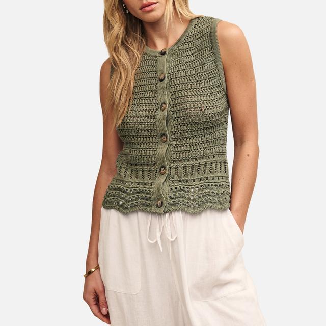 Nobody's Child Women's Crochet Waistcoat - Green - XL on Productcaster.