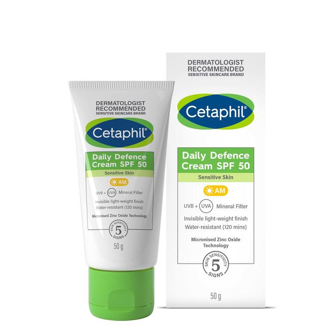 Cetaphil Daily Defence Cream SPF50 with UVA/UVB Filters for Sensitive Skin 50g on Productcaster.