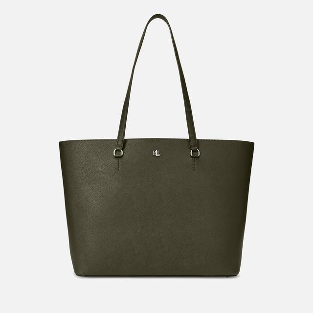 Lauren Ralph Lauren Karly Large Leather Tote Bag Green on Productcaster.