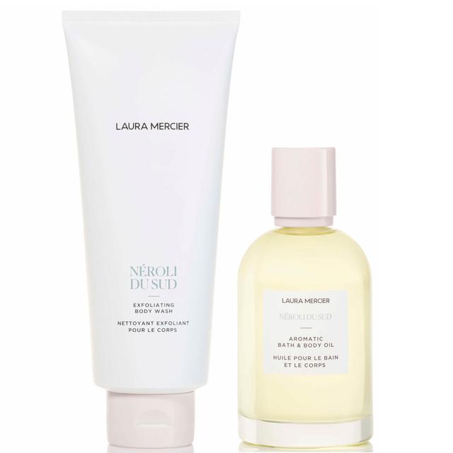 Laura Mercier Néroli du Sud Exfoliating Body Wash and Bath and Body Oil Bundle on Productcaster.