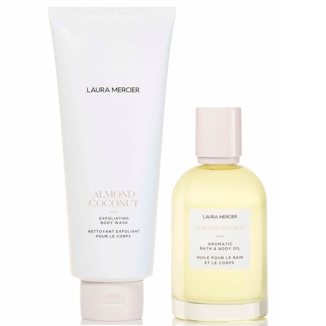 Laura Mercier Almond Coconut Exfoliating Body Wash and Bath and Body Oil Bundle on Productcaster.