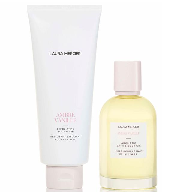 Laura Mercier Ambre Vanille Exfoliating Body Wash and Bath and Body Oil Bundle on Productcaster.