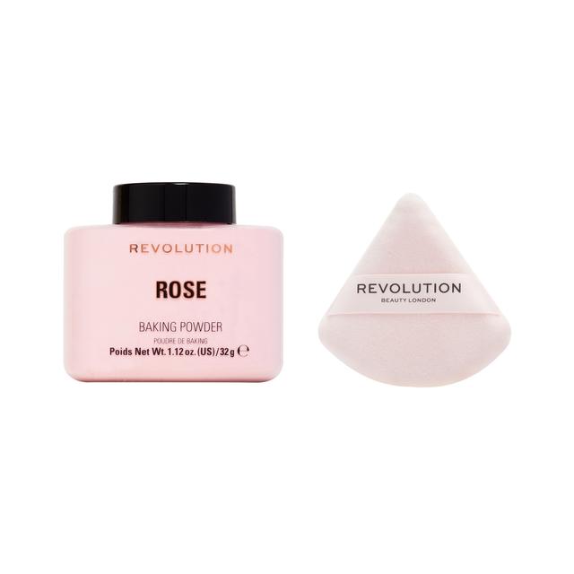 Makeup Revolution Baking Powder and Powder Puff Duo - Rose on Productcaster.